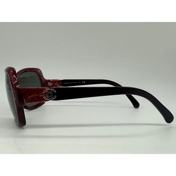 Chanel Sunglasses 5177 C.1198/3P 55-17-130 Red Burgundy - Frames Only - Picture 5 of 8